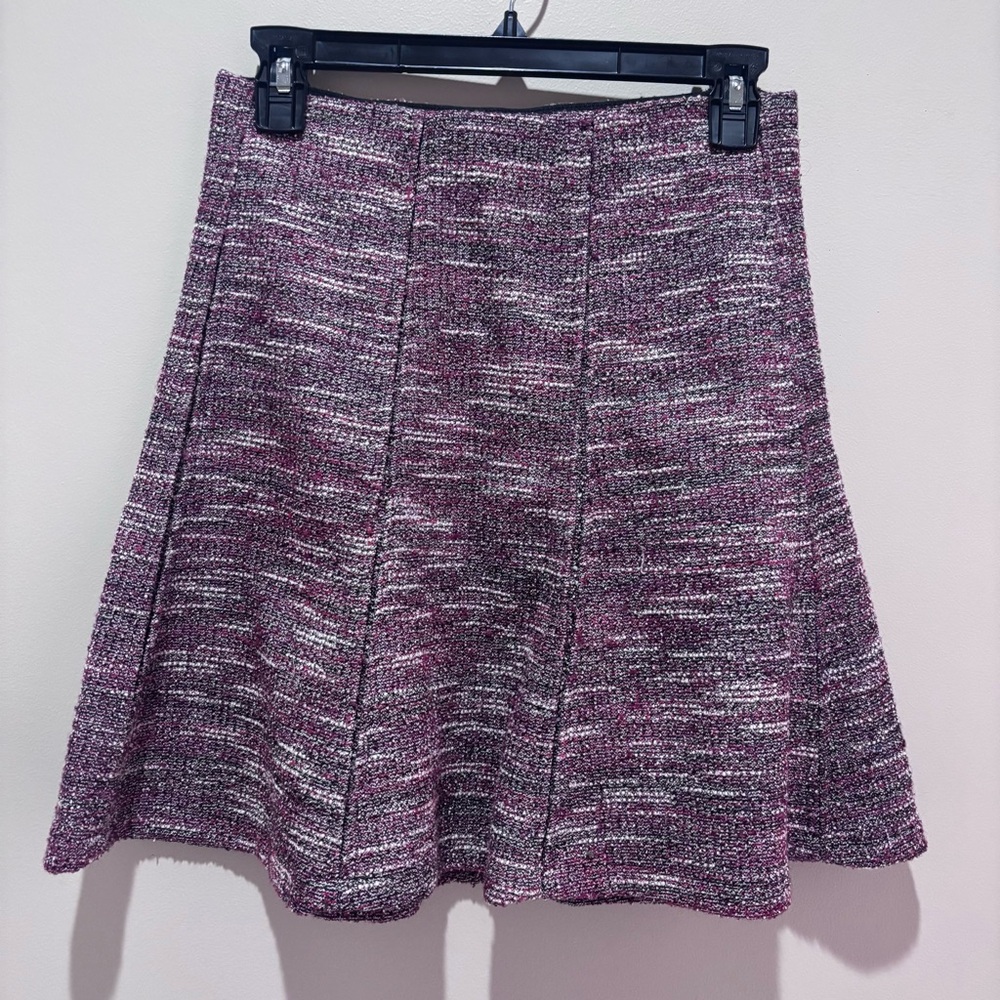 LOFT Textured Pink A-Line Skirt